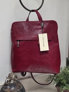 Marta Ponti European Luxury Leather  Backpack Purse, Made in Portugal. NWT